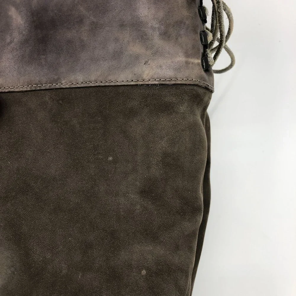 Cole Haan Nike Air Waterproof Knee High Boots Weathered Suede Leather Brown Lace - Picture 11 of 16